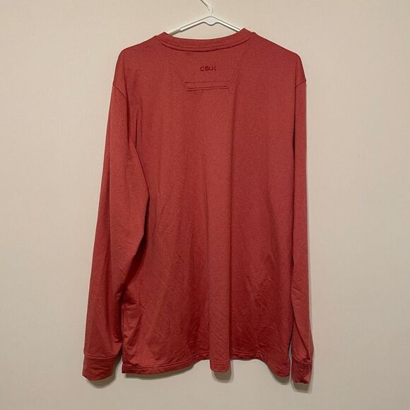 C-BUK Cutter&Buck Shirt Mens Size XL Red Jackson Crew Neck Long Sleeve Pockets - Picture 3 of 8